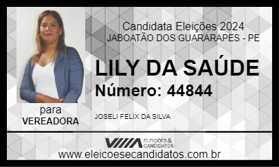 Candidato LILY DA SAÚDE 2024 - JABOATÃO DOS GUARARAPES - Eleições