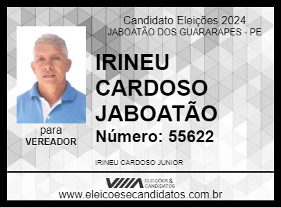 Candidato IRINEU CARDOSO JABOATÃO 2024 - JABOATÃO DOS GUARARAPES - Eleições