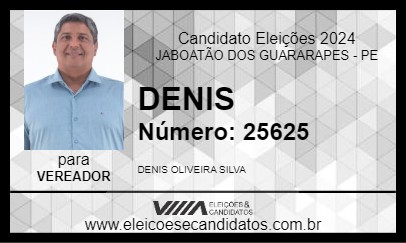 Candidato DENIS 2024 - JABOATÃO DOS GUARARAPES - Eleições