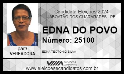 Candidato EDNA DO POVO 2024 - JABOATÃO DOS GUARARAPES - Eleições