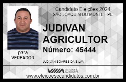 Candidato JUDIVAN AGRICULTOR 2024 - SÃO JOAQUIM DO MONTE - Eleições