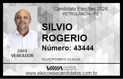 Candidato SILVIO ROGERIO 2024 - PETROLÂNDIA - Eleições