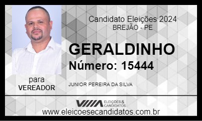 Candidato GERALDINHO 2024 - BREJÃO - Eleições