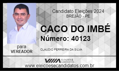 Candidato CACO DO IMBÉ 2024 - BREJÃO - Eleições