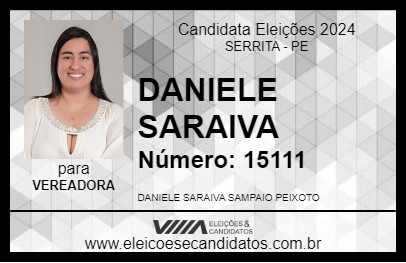 Candidato DANIELE SARAIVA 2024 - SERRITA - Eleições