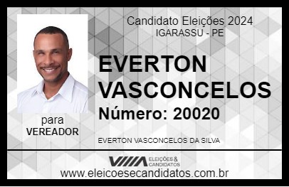 Candidato EVERTON VASCONCELOS 2024 - IGARASSU - Eleições