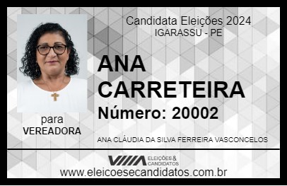 Candidato ANA CARRETEIRA 2024 - IGARASSU - Eleições