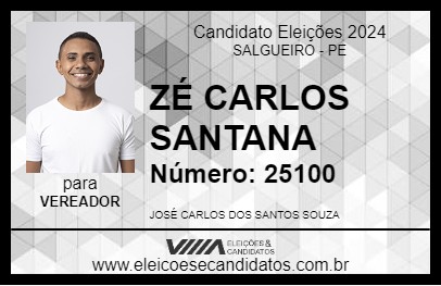 Candidato ZÉ CARLOS SANTANA 2024 - SALGUEIRO - Eleições