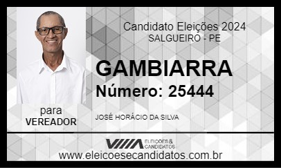 Candidato GAMBIARRA 2024 - SALGUEIRO - Eleições