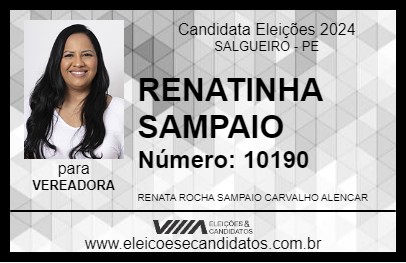 Candidato RENATINHA SAMPAIO 2024 - SALGUEIRO - Eleições