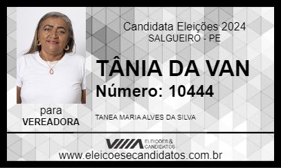 Candidato TÂNIA DA VAN 2024 - SALGUEIRO - Eleições