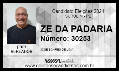 Candidato ZE DA PADARIA 2024 - SURUBIM - Eleições