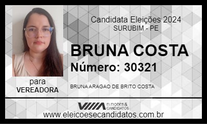 Candidato BRUNA COSTA 2024 - SURUBIM - Eleições