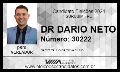 Candidato DR DARIO NETO 2024 - SURUBIM - Eleições