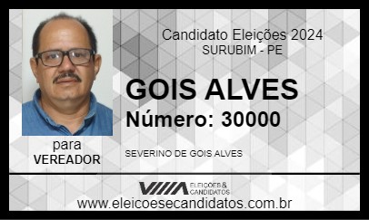 Candidato GOIS ALVES 2024 - SURUBIM - Eleições