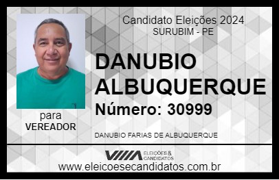 Candidato DANUBIO ALBUQUERQUE 2024 - SURUBIM - Eleições