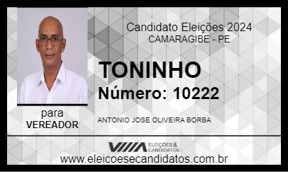 Candidato TONINHO 2024 - CAMARAGIBE - Eleições