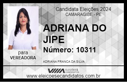 Candidato ADRIANA DO JIPE 2024 - CAMARAGIBE - Eleições