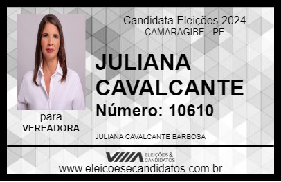 Candidato JULIANA CAVALCANTE 2024 - CAMARAGIBE - Eleições