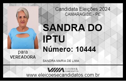 Candidato SANDRA DO IPTU 2024 - CAMARAGIBE - Eleições