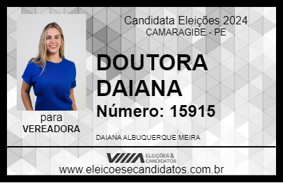 Candidato DOUTORA DAIANA 2024 - CAMARAGIBE - Eleições