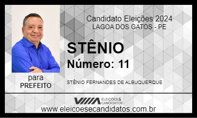 Candidato STÊNIO 2024 - LAGOA DOS GATOS - Eleições