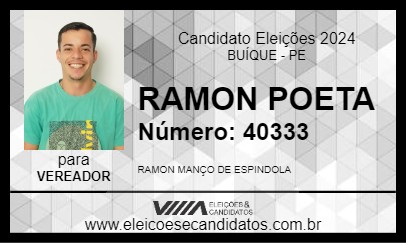 Candidato RAMON POETA 2024 - BUÍQUE - Eleições