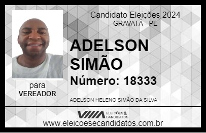 Candidato ADELSON SIMÃO 2024 - GRAVATÁ - Eleições