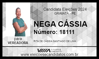 Candidato NEGA CÁSSIA 2024 - GRAVATÁ - Eleições