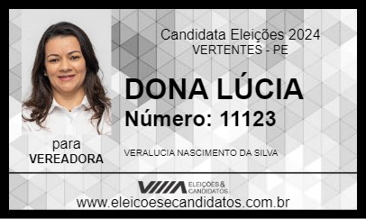 Candidato DONA LÚCIA 2024 - VERTENTES - Eleições