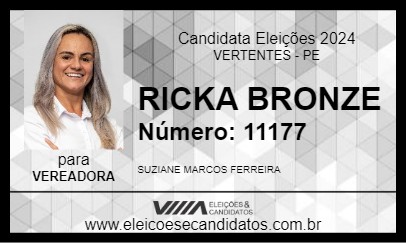 Candidato RICKA BRONZE 2024 - VERTENTES - Eleições