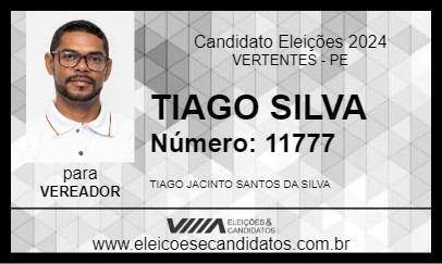 Candidato TIAGO SILVA 2024 - VERTENTES - Eleições