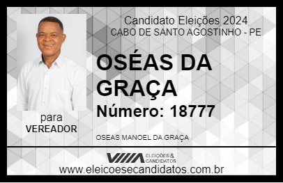 Candidato OSÉAS DA GRAÇA 2024 - CABO DE SANTO AGOSTINHO - Eleições