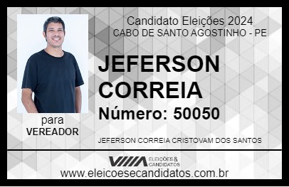 Candidato JEFERSON CORREIA 2024 - CABO DE SANTO AGOSTINHO - Eleições