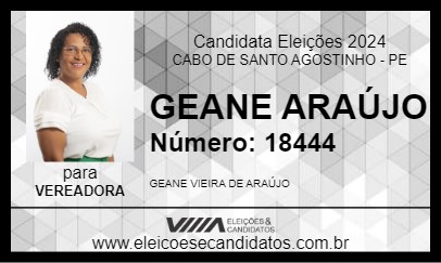 Candidato GEANE ARAÚJO 2024 - CABO DE SANTO AGOSTINHO - Eleições