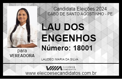 Candidato LAU DOS ENGENHOS 2024 - CABO DE SANTO AGOSTINHO - Eleições