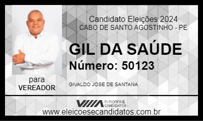 Candidato GIL DA SAÚDE 2024 - CABO DE SANTO AGOSTINHO - Eleições