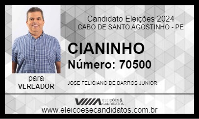 Candidato CIANINHO 2024 - CABO DE SANTO AGOSTINHO - Eleições