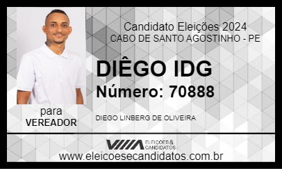 Candidato DIÊGO IDG 2024 - CABO DE SANTO AGOSTINHO - Eleições