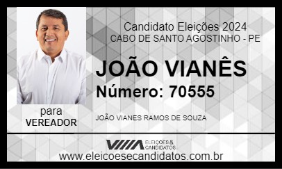 Candidato JOÃO VIANÊS 2024 - CABO DE SANTO AGOSTINHO - Eleições