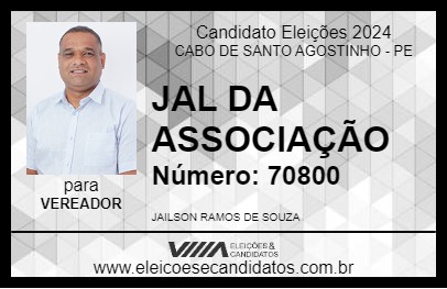 Candidato JAL DA ASSOCIAÇÃO 2024 - CABO DE SANTO AGOSTINHO - Eleições