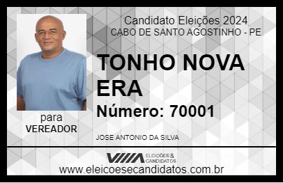 Candidato TONHO NOVA ERA 2024 - CABO DE SANTO AGOSTINHO - Eleições