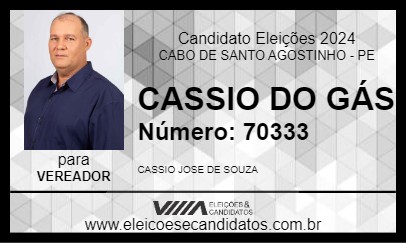 Candidato CASSIO DO GÁS 2024 - CABO DE SANTO AGOSTINHO - Eleições