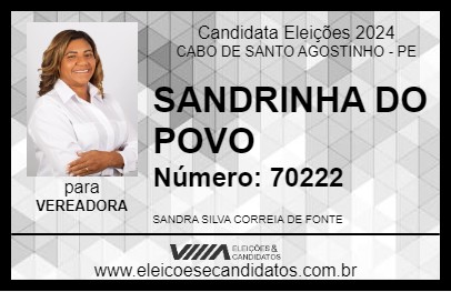 Candidato SANDRINHA DO POVO 2024 - CABO DE SANTO AGOSTINHO - Eleições