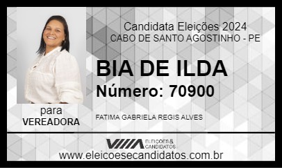 Candidato BIA DE ILDA 2024 - CABO DE SANTO AGOSTINHO - Eleições