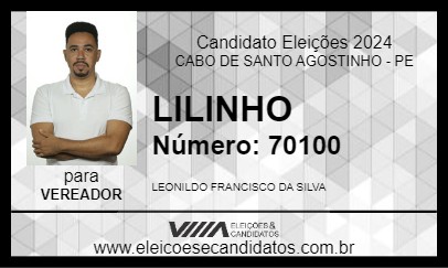 Candidato LILINHO 2024 - CABO DE SANTO AGOSTINHO - Eleições