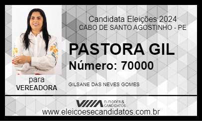 Candidato PASTORA GIL 2024 - CABO DE SANTO AGOSTINHO - Eleições