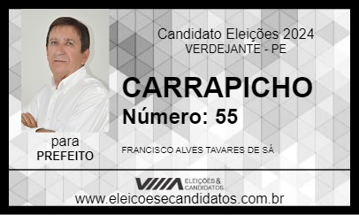 Candidato CARRAPICHO 2024 - VERDEJANTE - Eleições