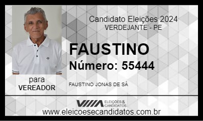 Candidato FAUSTINO 2024 - VERDEJANTE - Eleições