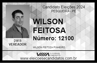 Candidato WILSON FEITOSA 2024 - PESQUEIRA - Eleições